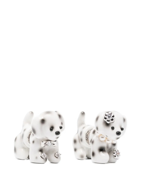  Yvmin Paradise Dog-design Earrings - Silver 