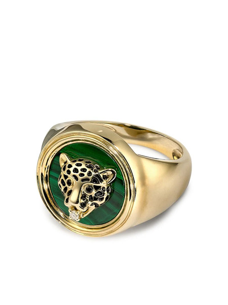  Yvonne Léon 9kt Yellow Gold Leopard Signet Ring 