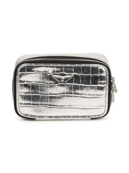  Zadig & Voltaire Kids Croc-embossed Shoulder Bag - Grey 