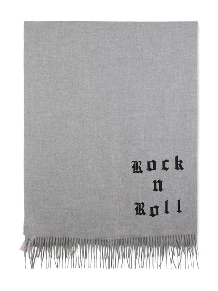  Zadig & Voltaire Kids Fringed Graphic Scarf - Grey 