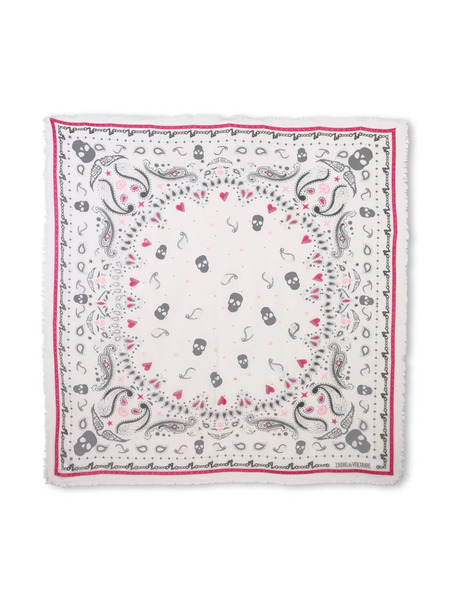  Zadig & Voltaire Kids Graphic-print Scarf - White 