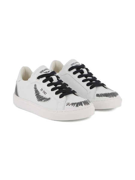  Zadig & Voltaire Kids Lace-up Sneakers - White 