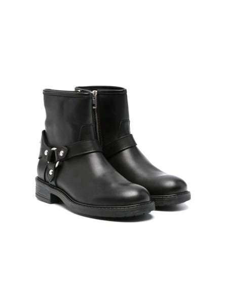  Zadig & Voltaire Kids Leather Ankle Boots - Black 
