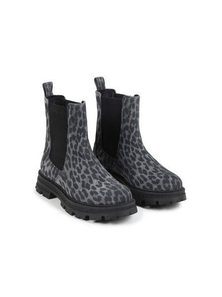 Zadig & Voltaire Kids Leopard-print Chelsea Boots - Black 
