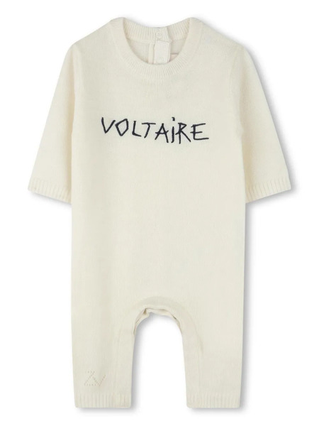  Zadig & Voltaire Kids Logo-embroidered Romper - Neutrals 