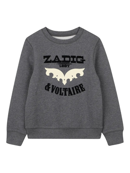  Zadig & Voltaire Kids Logo-print Sweatshirt - Grey 