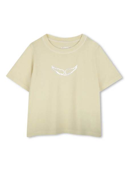  Zadig & Voltaire Kids Logo-print T-shirt - Yellow 