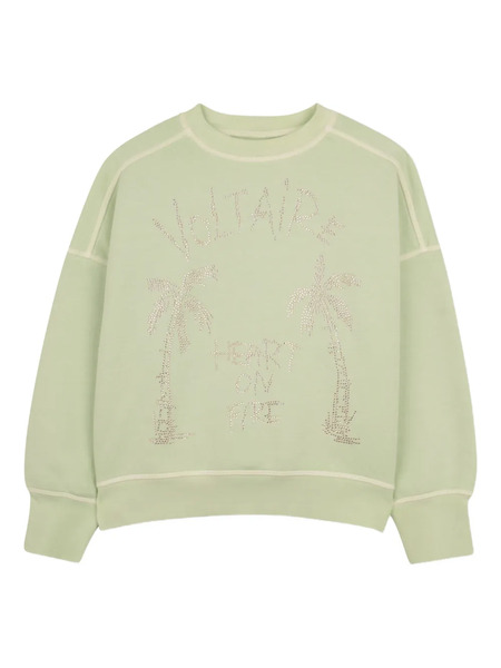  Zadig & Voltaire Kids Long-sleeve Round-neck Sweatshirt - Green 