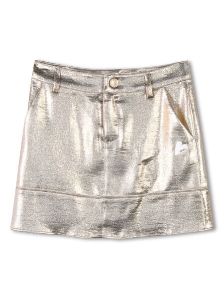  Zadig & Voltaire Kids Metallic-effect Skirt - Gold 