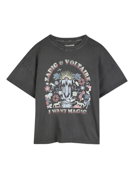  Zadig & Voltaire Kids Printed T-shirt - Grey 