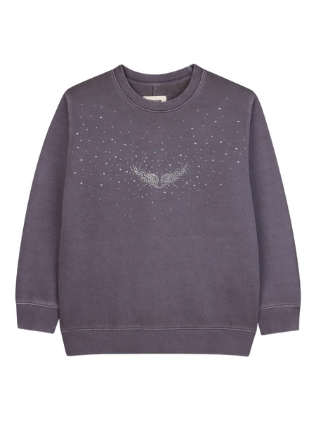  Zadig & Voltaire Kids Rhinestone-embellished Sweatshirt - Purple 