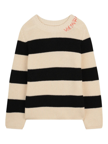  Zadig & Voltaire Kids Striped Sweater - Neutrals 