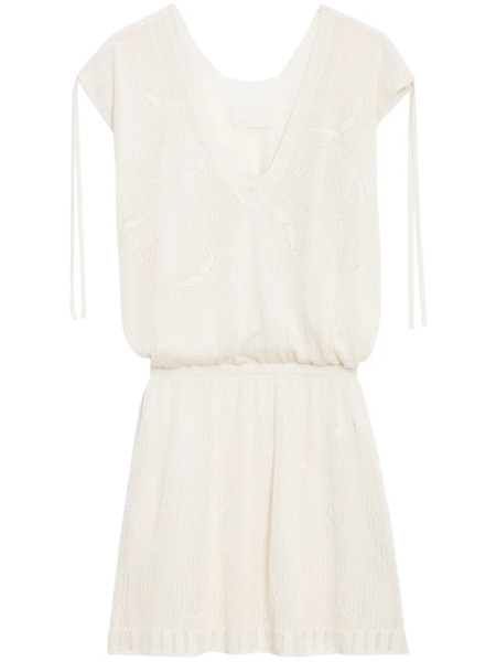  Zadig&voltaire Alanis Crochet-knit Minidress - Neutrals 