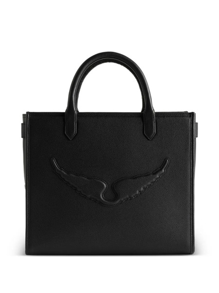  Zadig&voltaire Angel Grained-leather Tote Bag - Black 