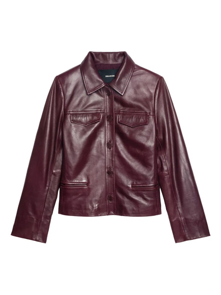  Zadig&voltaire Button-fastening Flap-pocket Leather Jacket - Red 