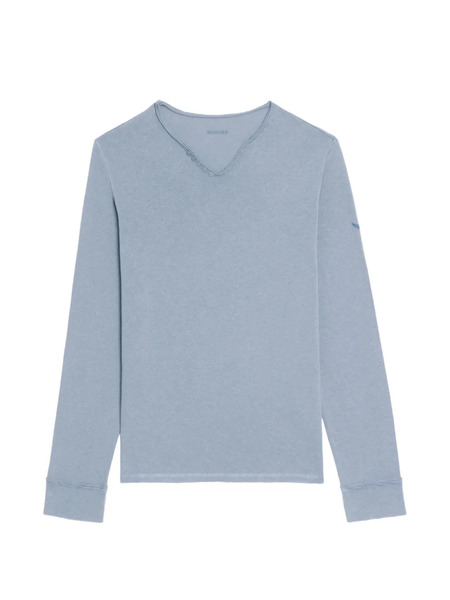  Zadig&voltaire Buttoned V-neck T-shirt - Blue 
