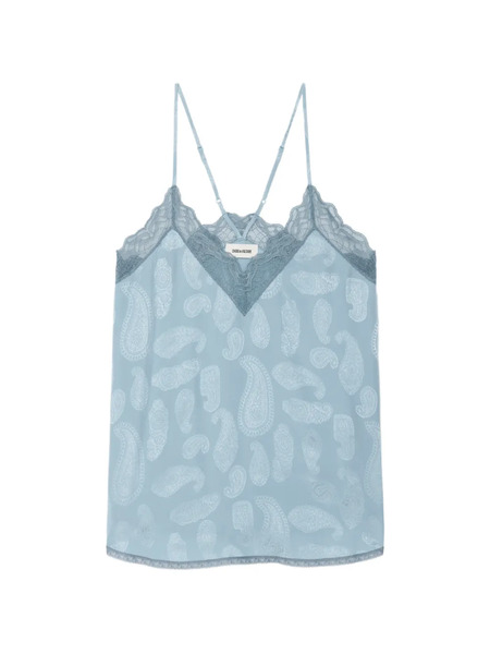  Zadig&voltaire Christy Paisley-print Top - Blue 