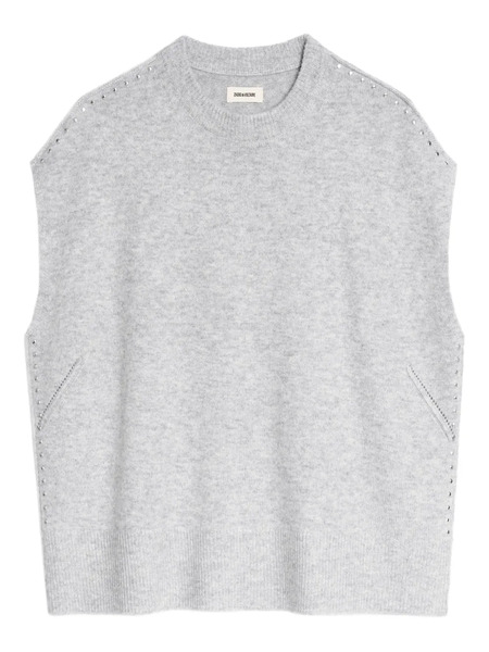  Zadig&voltaire Embellished Sleeveless Sweater - Grey 