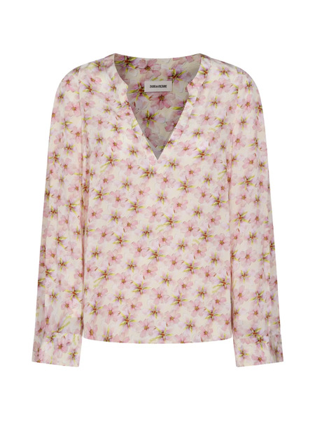  Zadig&voltaire Floral-print Long-sleeve Blouse - Neutrals 
