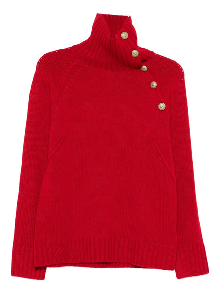  Zadig&voltaire High-neck Button-detail Sweater - Red 