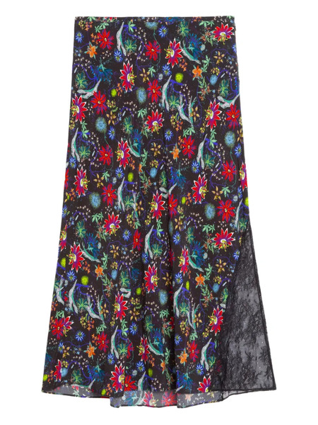  Zadig&voltaire Jayla Floral Midi Skirt - Blue 