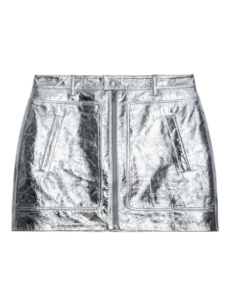  Zadig&voltaire John Zip Mini Skirt - Silver 