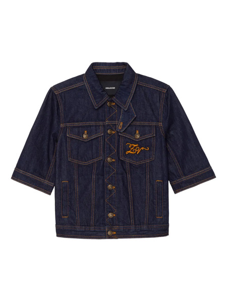  Zadig&voltaire Kyo Short-sleeve Buttoned Jacket - Blue 