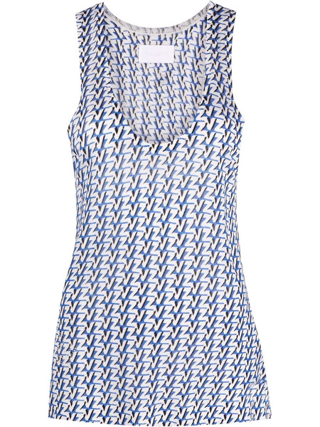  Zadig&voltaire Lee Monogram-print Tank Top - Blue 