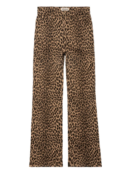  Zadig&voltaire Leopard-print High-rise Trousers - Neutrals 