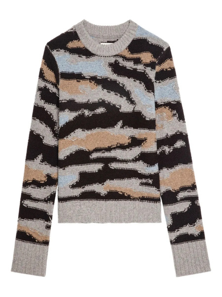  Zadig&voltaire Malty Patterned Crew-neck Sweater - Brown 