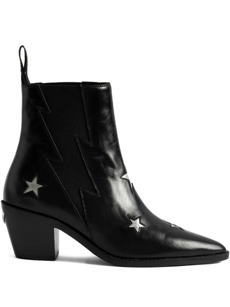  Zadig&voltaire 60mm Tyler Stars Lightning Boots - Black 