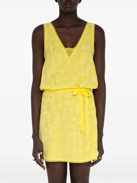  Zadig&voltaire Paisley-pattern V-neck Dress - Yellow 