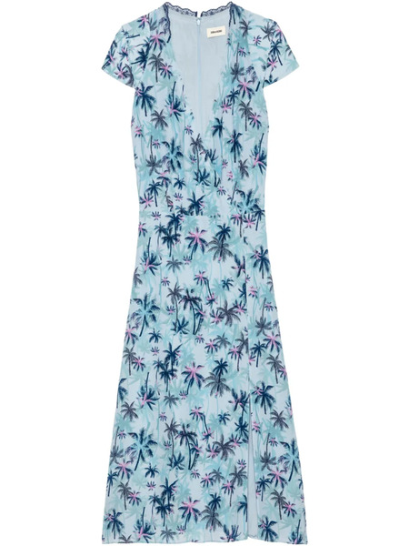  Zadig&voltaire Palm Tree-print Dress - Blue 