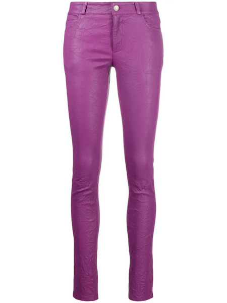  Zadig&voltaire Phlame Crinkled Leather Trousers - Purple 