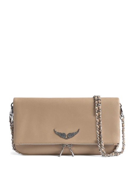  Zadig&voltaire Rock Leather Clutch Bag - Neutrals 