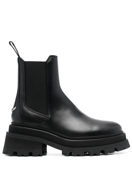 Zadig&voltaire Round-toe Leather Chelsea Boots - Black 