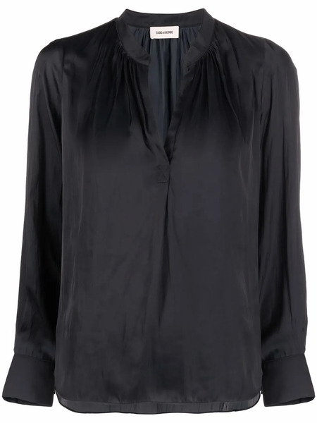  Zadig&voltaire Satin-finish V-neck Blouse - Black 