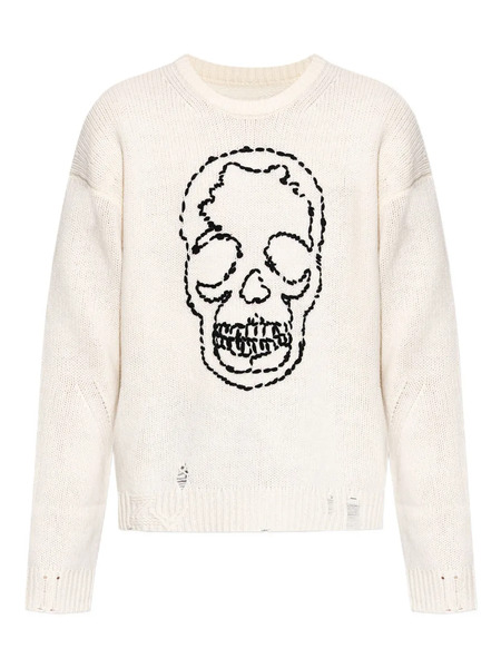  Zadig&voltaire Skull-embroidered Distressed Sweater - Neutrals 