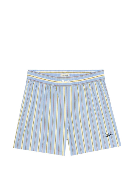  Zadig&voltaire Striped Logo Shorts - Blue 