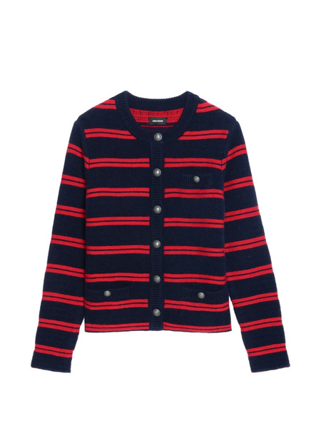  Zadig&voltaire Striped Pocket Cardigan - Blue 