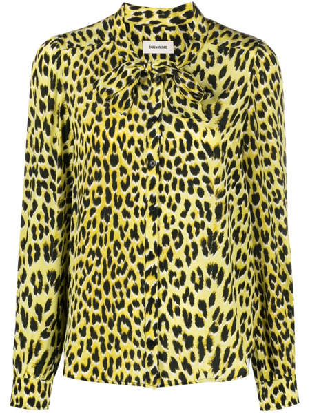  Zadig&voltaire Taos Leopard-print Silk Shirt - Yellow 