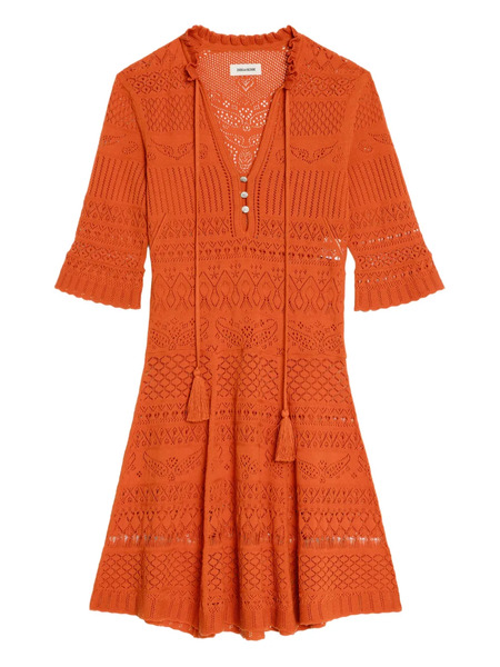  Zadig&voltaire Tassel Button Mini Dress - Orange 