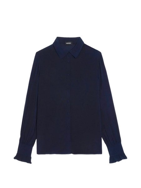  Zadig&voltaire Thely Ruffled-cuffs Long-sleeves Shirt - Blue 