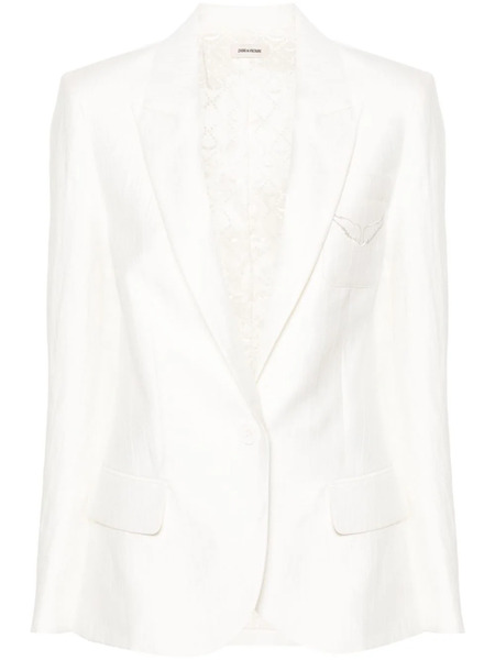  Zadig&voltaire Vow Single-breasted Crinkled Blazer - White 