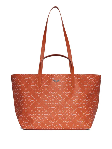  Zadig&voltaire Z Xl Printed Leather Tote Bag - Orange 