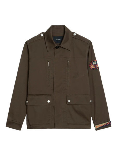  Zadig&voltaire Zip Patch Cotton Jacket - Green 