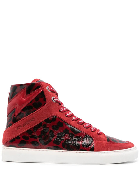  Zadig&voltaire Zv1747 High Flash Panelled Sneakers - Red 