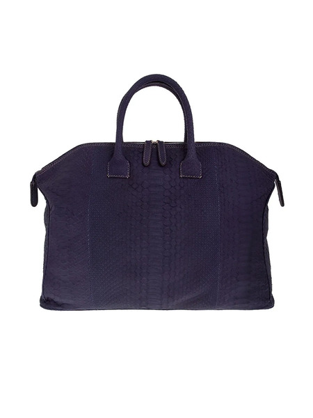  Zagliani Python Skin Tote - Purple 