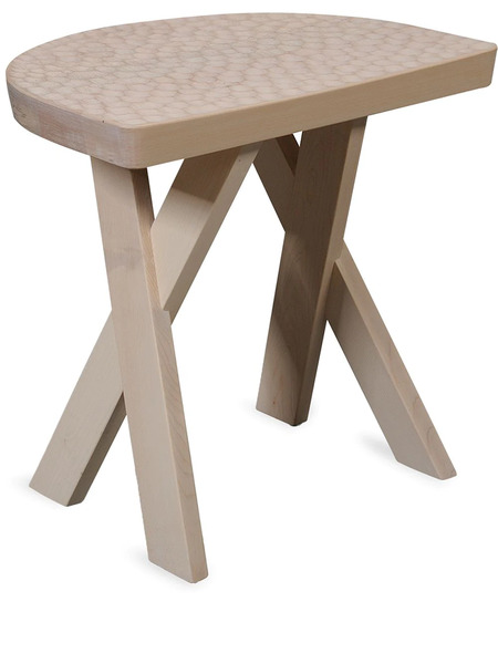  Zanat Touch Half Moon' Stool - Brown 