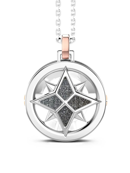  Zancan Sterling Silver Star-motif Pendant Necklace - Black 
